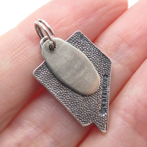 MAISELS INDIAN TRADING Sterling Silver Vintage Nevada State Map Charm Pendant