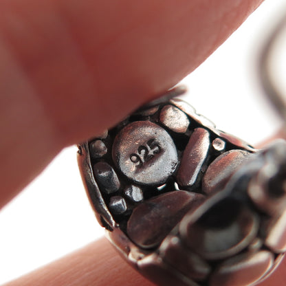 JOHN HARDY 925 Sterling Silver Kali Buddha Belly Omega Back Earrings