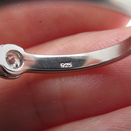 925 Sterling Silver Round-Cut C Z Engagement Ring Size 8