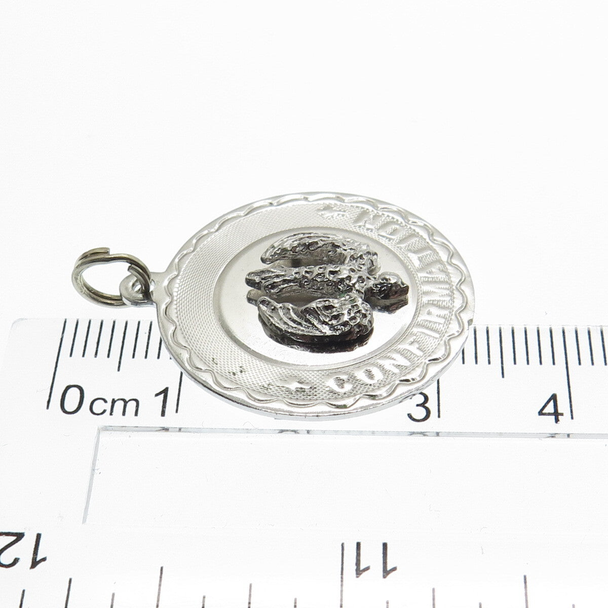 ELCO 925 Sterling Silver Vintage Conformation Holy Spirit Religious Pendant