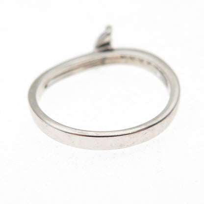 BGE Bradford 925 Sterling Silver Blue & White C Z Always Ring Size 7.25