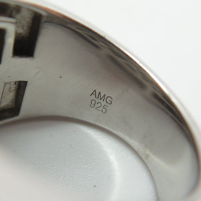 925 Sterling Silver Pave C Z Domed Ring Size 10.25