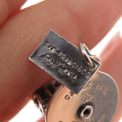 BELL TRADING 925 Sterling Silver Vintage SF Cable Car Mini 3D Charm Pendant