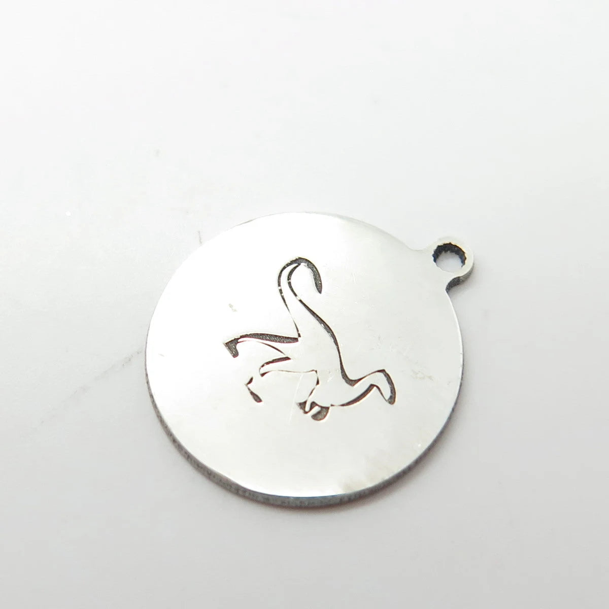 925 Sterling Silver USA Two In Town Dinosaur Charm Pendant