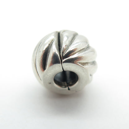 PANDORA 925 Sterling Silver Polished Feathered Clip Charm