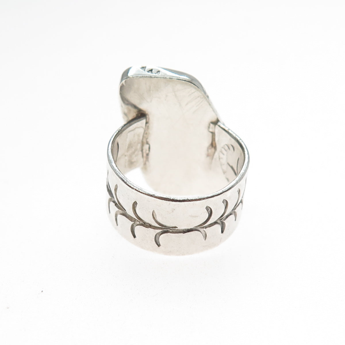 Old Pawn Sterling Silver Vintage Southwestern Bloodstone Tribal Ring Size 6.5