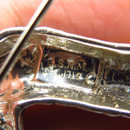 925 Sterling Silver Vintage Lizard Pin Brooch