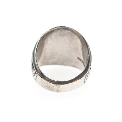 925 Sterling Vintage 1972 Lab-Created Sapphire St. Patrick School Ring Size 6