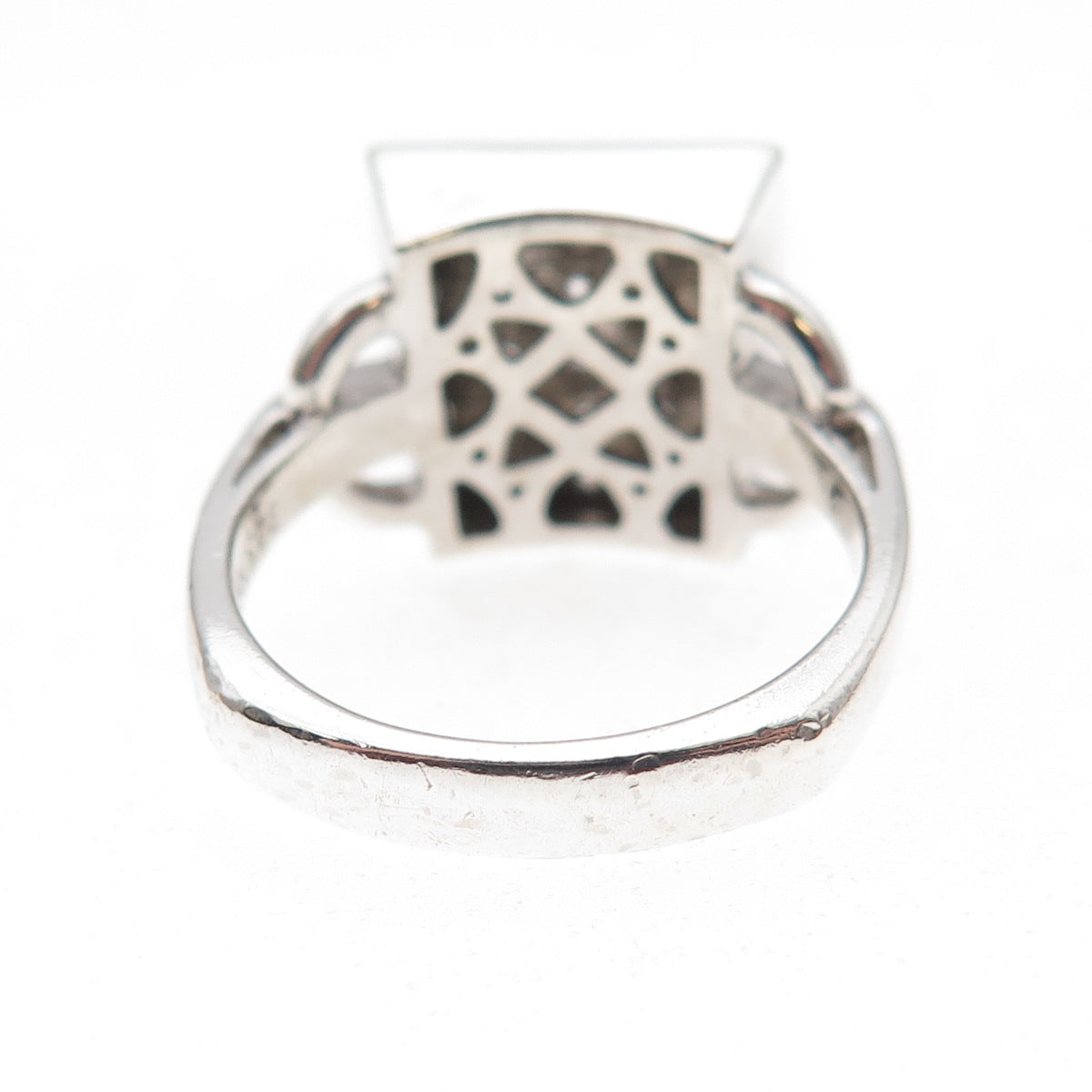 Michael Valitutti Gems En Vogue 925 Sterling Silver Round-Cut C Z Ring Size 7