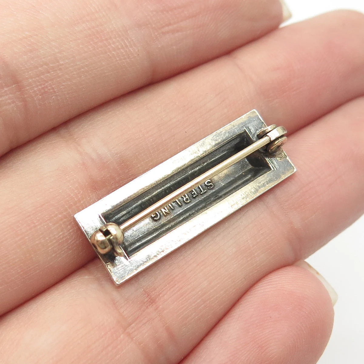 925 Sterling Silver Antique US Army Second Lieutenant Pin