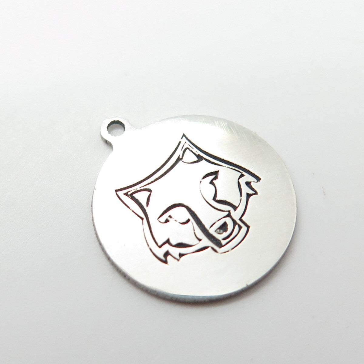 925 Sterling Silver USA Two In Town Wolf Charm Pendant
