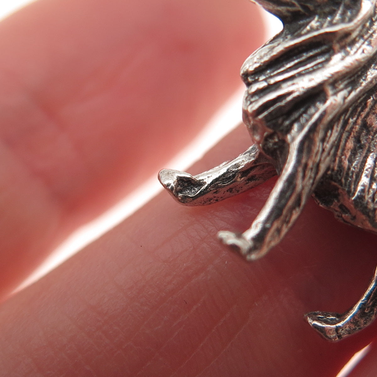 Danecraft 925 Sterling Silver Vintage Border Collie Oxidized 3D Charm Pendant