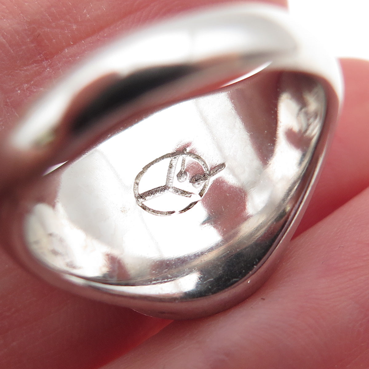 925 Sterling Silver Vintage Dog Paw Signet Ring Size 7.75