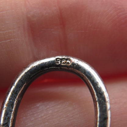 925 Sterling Silver Vintage Oxidized Cable Link Bracelet 6.5"