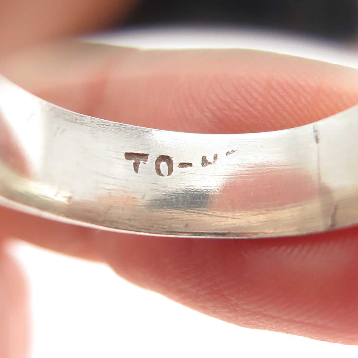 925 Sterling Silver Vintage Mexico Classic Wedding Band Ring Size 10.25