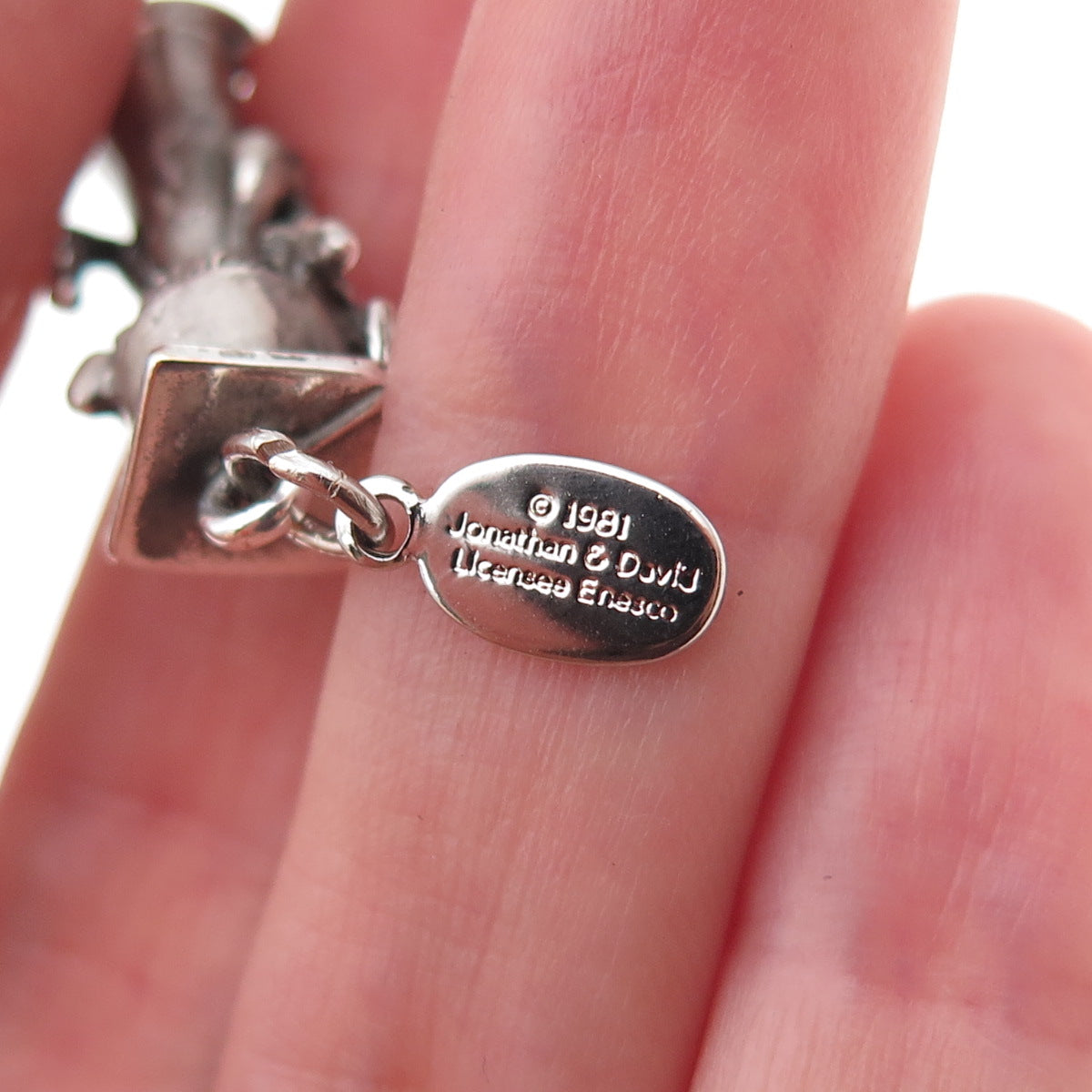 Jonathan & David 925 Sterling Vintage 1981 Precious Moments Graduation Pendant