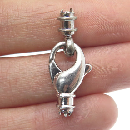 LALOOP 925 Sterling Silver Vintage Bracelet / Necklace Lobster Claw Clasp Lock