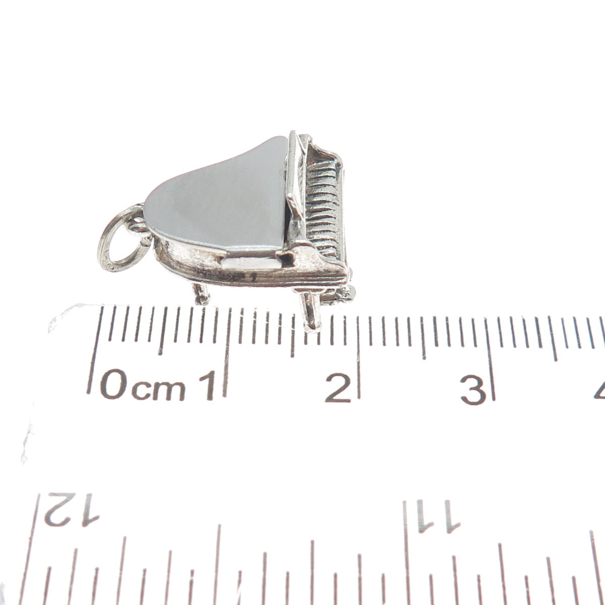 BEAU 925 Sterling Silver Vintage Grand Piano Locket Minimalist 3D Charm Pendant