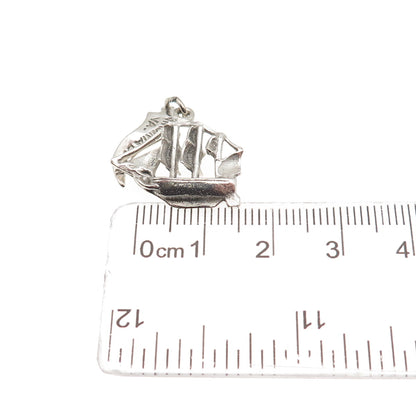 Pacific Jewelry Sterling Silver Vintage Virginia Beach Sailing Ship Mini Pendant