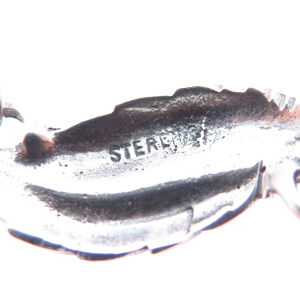 925 Sterling Silver Antique Rose Flower Oxidized Necklace 16" (missing lock)