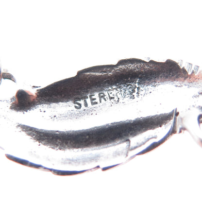 925 Sterling Silver Antique Rose Flower Oxidized Necklace 16" (missing lock)