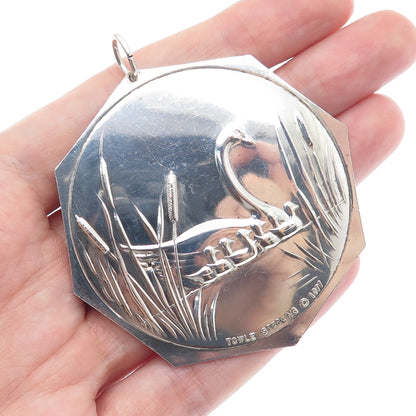 TOWLE 925 Sterling Silver Vintage 1977 12 Days of Christmas Swan Ornament