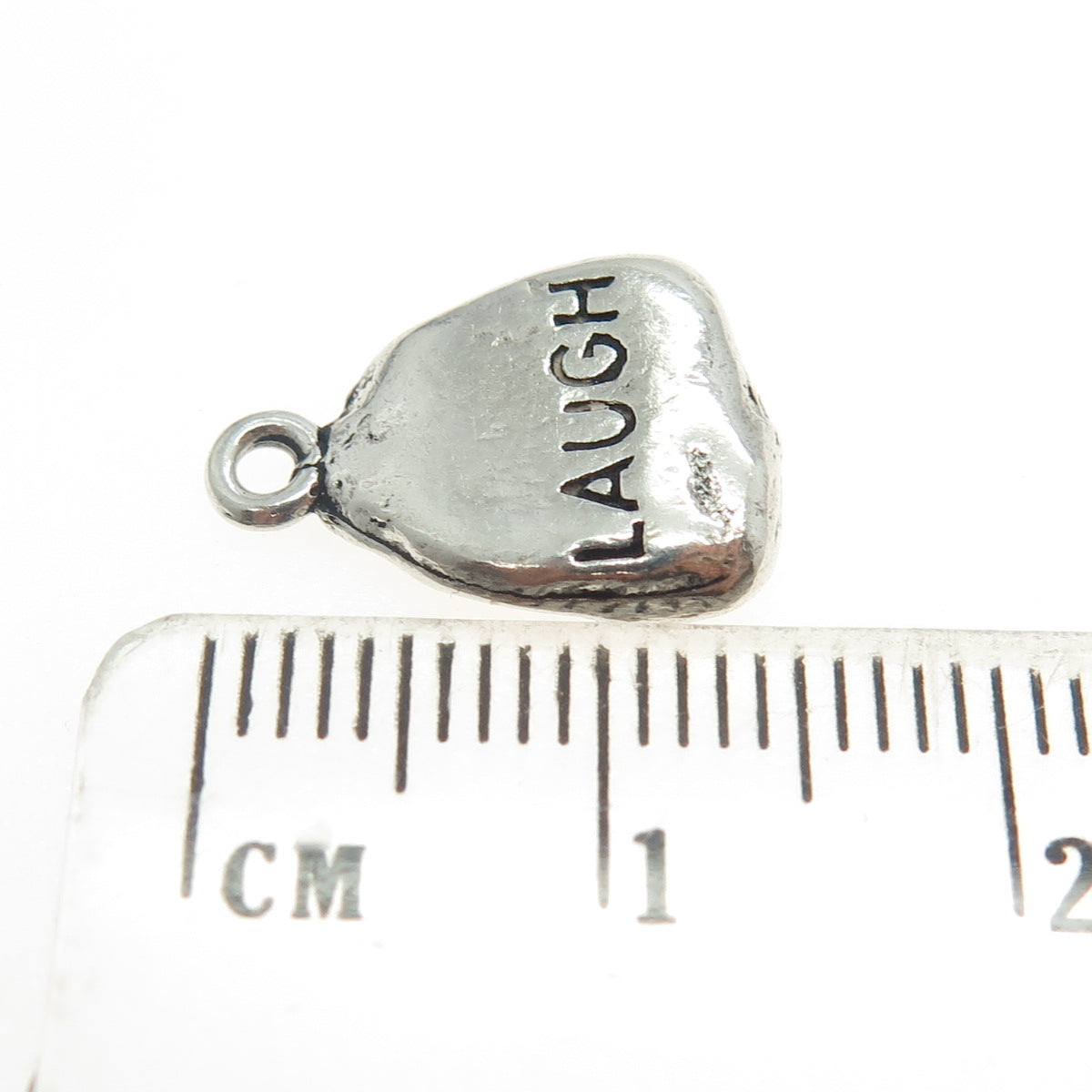 DAWN 925 Sterling Silver Vintage "Laugh" Charm Pendant