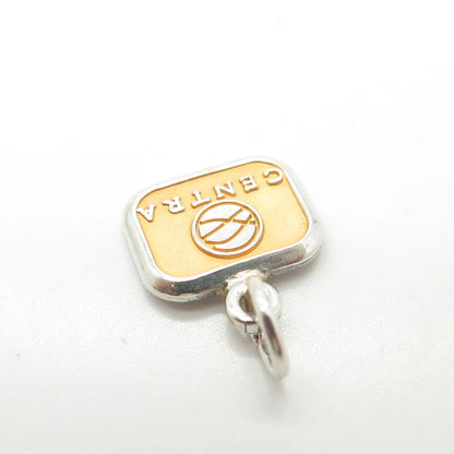 925 Sterling Silver Vintage USA cTo "Centra" Charm Pendant