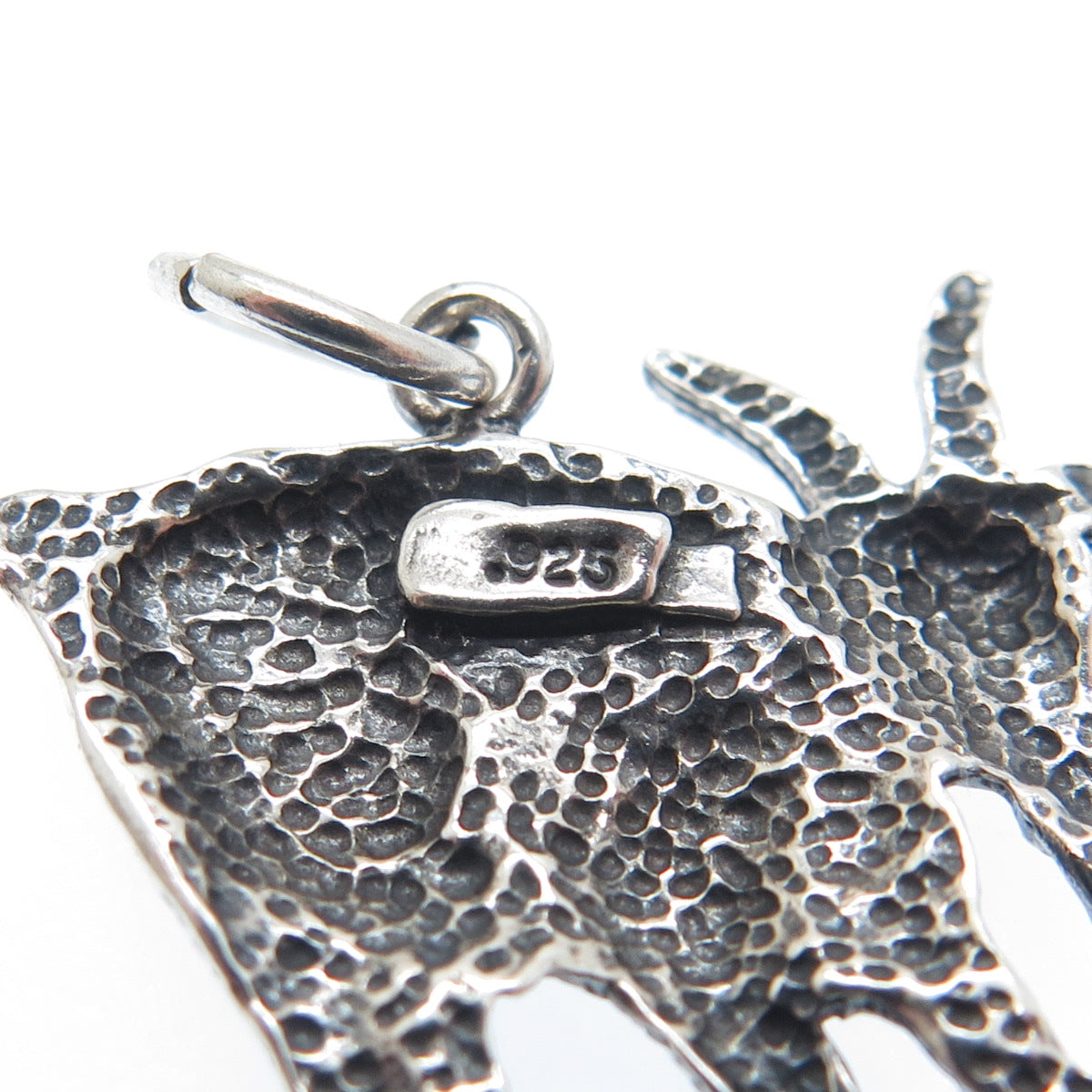 925 Sterling Silver Vintage Goat Oxidized Minimalist Charm Pendant