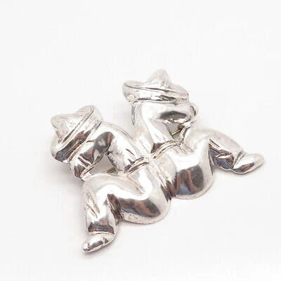 925 Sterling Silver Vintage Mexican Wanderer Pin Brooch