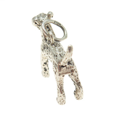 925 Sterling Silver Vintage Kerry Blue Terrier Dog Minimalist Charm Pendant