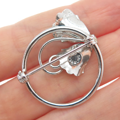 PPC Princess Pride Creations 925 Sterling Antique Art Deco Real Pearl Pin Brooch