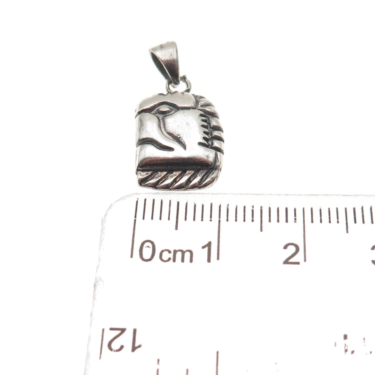 925 Sterling Silver Vintage Egyptian God Oxidized Mini Charm Pendant