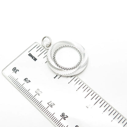 925 Sterling Silver Vintage Lamode Modernist Pendant