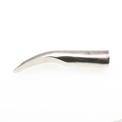 925 Sterling Silver Vintage Oxidized Finger Nail Guard