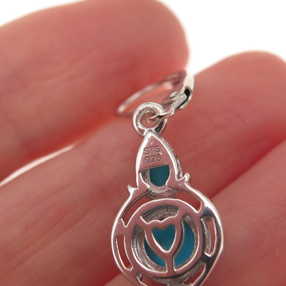 Chuck Clemency 925 Sterling Silver Real Turquoise & Tanzanite Dangle Earrings