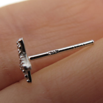 925 Sterling Silver Granulated Starfish Stud Earrings