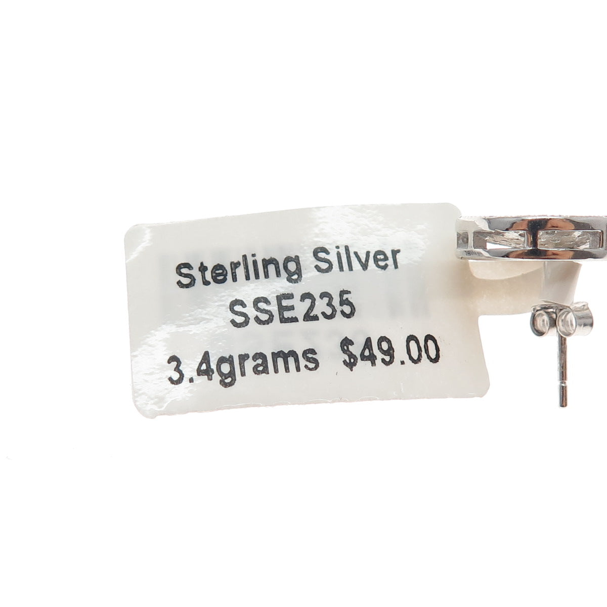 925 Sterling Silver Round-Cut C Z Teardrop Earrings