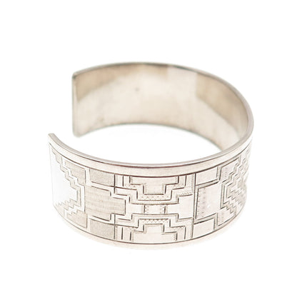 Clayton Chez Tsosie Navajo Old Pawn 925 Sterling Vintage Adjustable Bracelet 7"