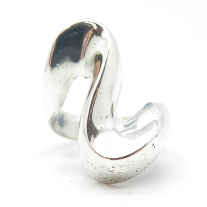 925 Sterling Silver Vintage Mexico Zig-Zag Ring Size 9.75