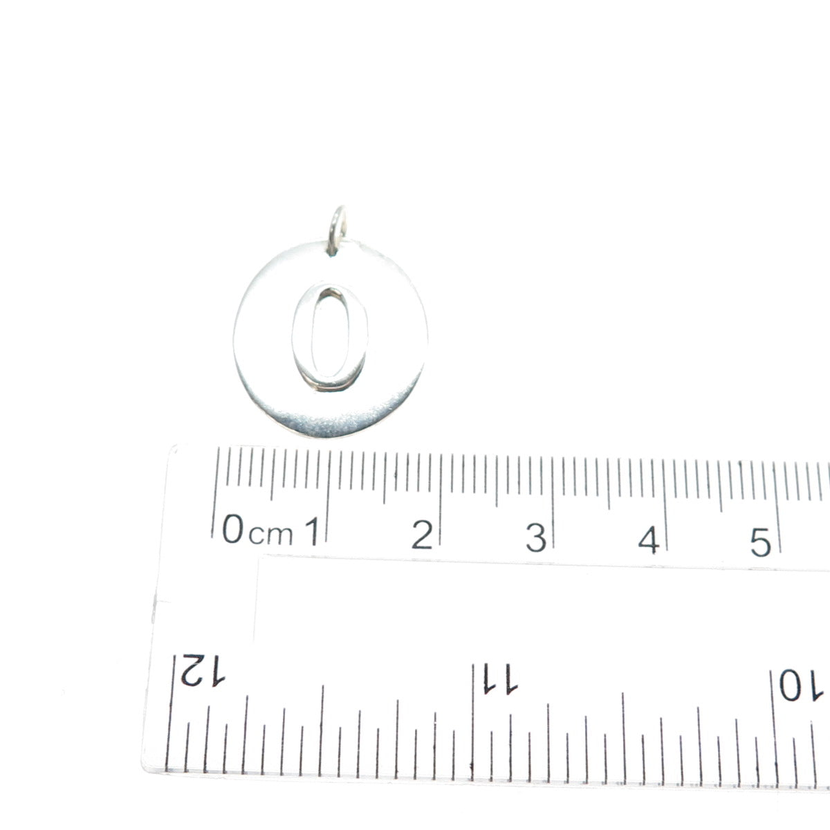 925 Sterling Silver Vintage Letter O Initial Minimalist Charm Pendant
