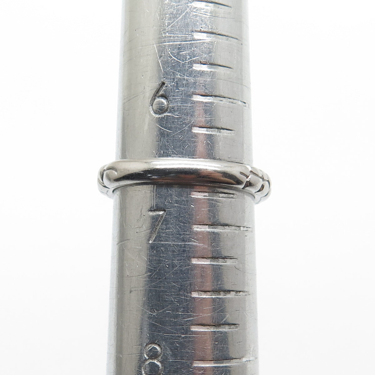 925 Sterling Silver 2-Tone Real Diamond & Amethyst Ring Size 6.75