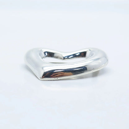925 Sterling Silver Vintage Mexico Open Heart Pin Brooch