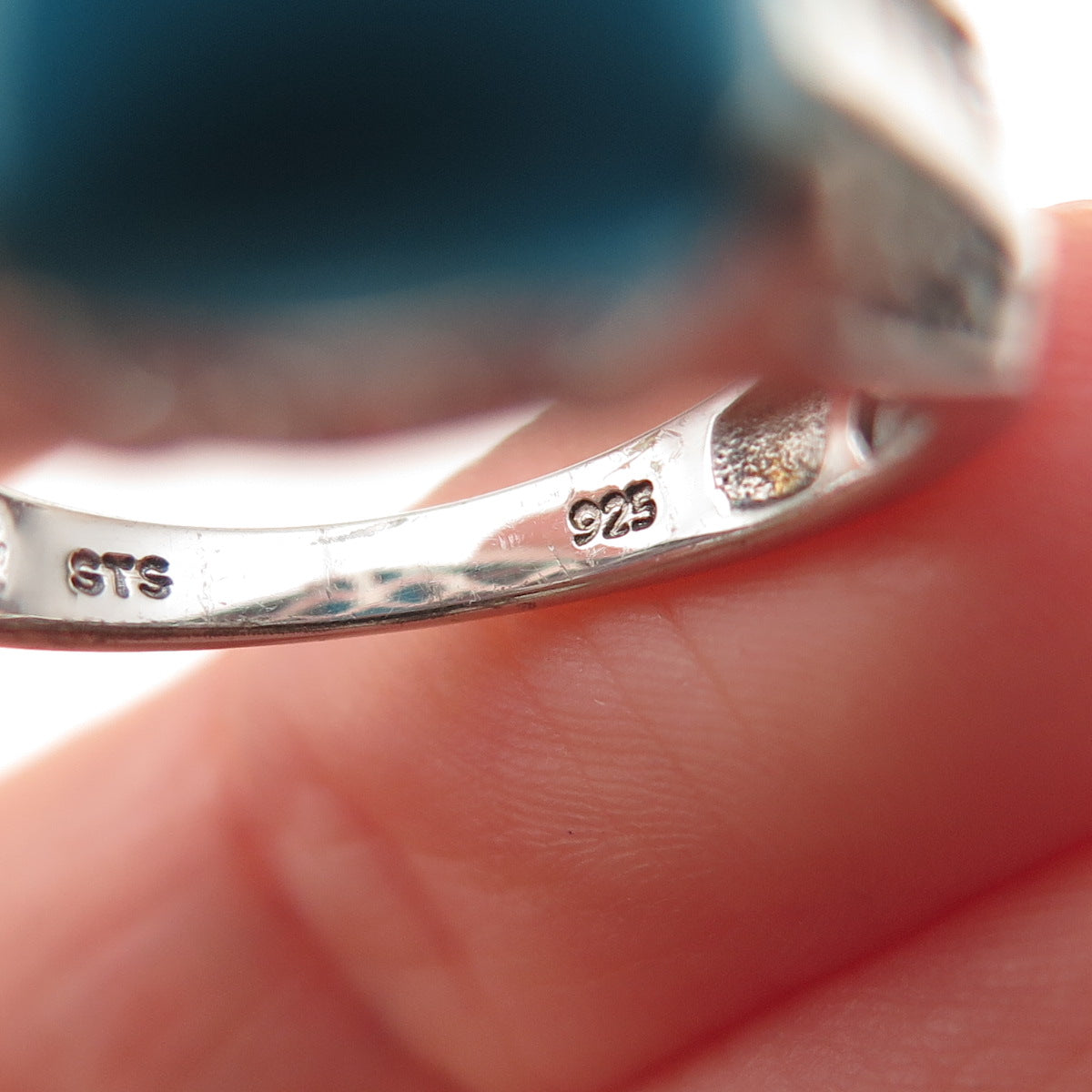 Chuck Clemency 925 Sterling Silver Real Turquoise Spinel & Topaz Ring Size 8.25