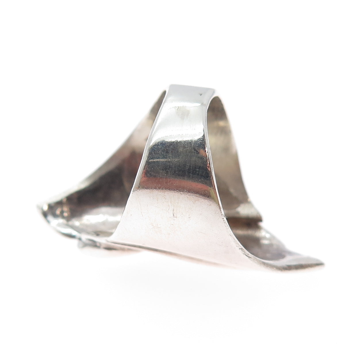 925 Sterling Silver Vintage Modernist Ring Size 6.75