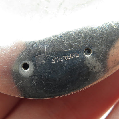 925 Sterling Silver Vintage Modernist Centerpiece Hollow Pendant