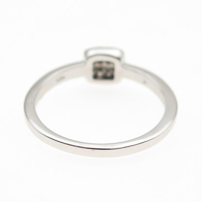 925 Sterling Silver Round-Cut C Z Engagement Ring Size 6