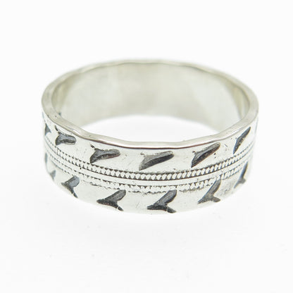J.D. SCHLANG CO. 925 Sterling Silver Vintage Seagull Band Ring Size 5.25
