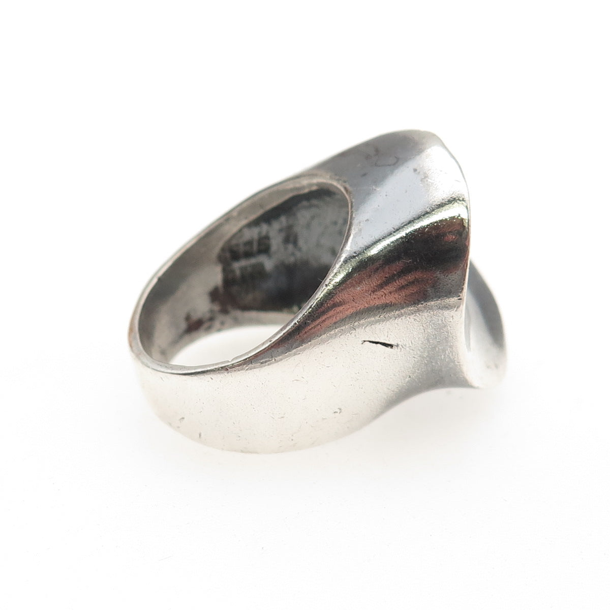 925 Sterling Silver Vintage AVM Mexico Modernist Oxidized Ring Size 6.5
