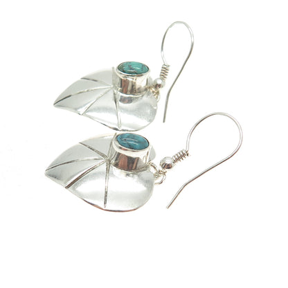 Old Pawn 925 Sterling Silver Vintage Southwestern Turquoise Dangle Earrings